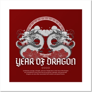 Year of Dragon Chinese Lunar Year 2024 Posters and Art